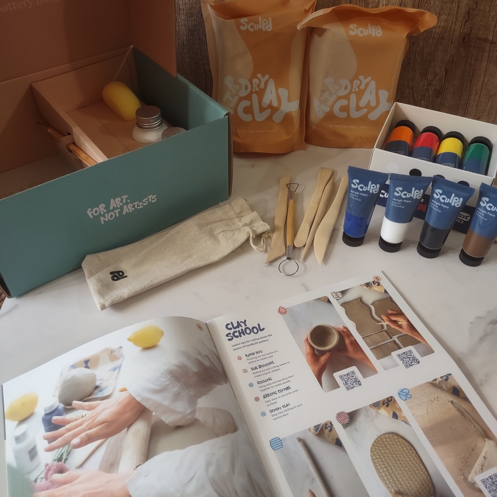 Sculpd Pottery Kit with Tools and Paints